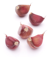 Garlic clove isolated on white background cutout