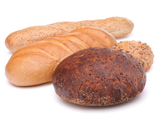 fresh bread isolated on white background cutout