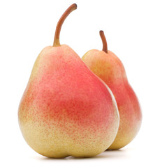 Ripe pear fruit isolated on white background cutout