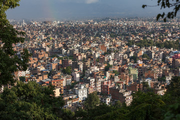 View at Katmandu city from hill