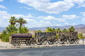 Obraz premium old waggons in the Death valley