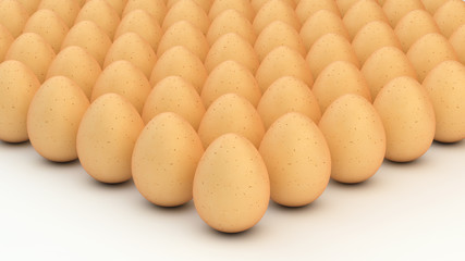 Multiple brown eggs , Easter