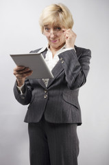 Woman with tablet pc