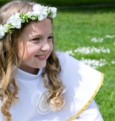 First Communion beautiful girl