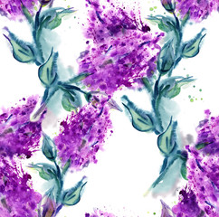 Lilac seamless pattern