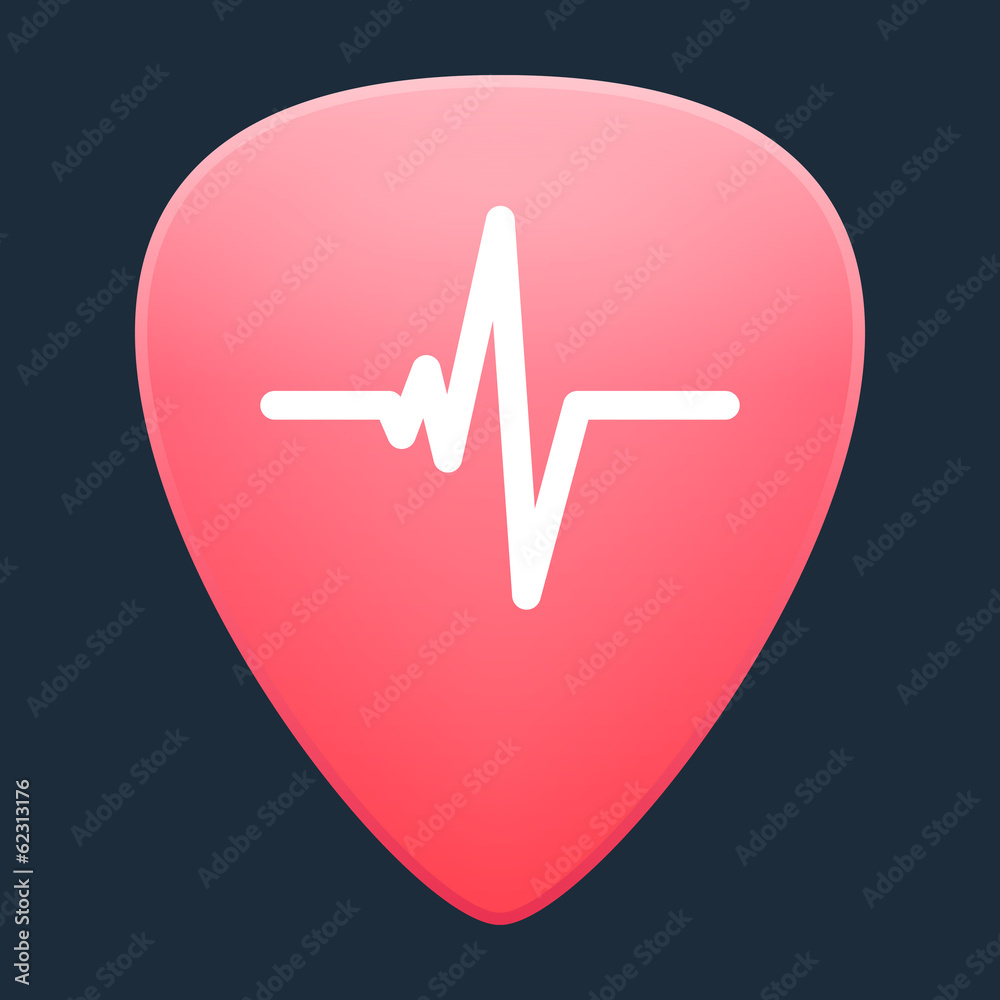 Wall mural Guitar pick icon