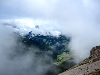 Alm Landschaft im Südtirol Italien Wengen (la Valle)