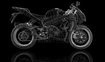 bike, motorcycle,  3D model © podsolnykh