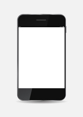 Black Mobile Phone Vector Illustration