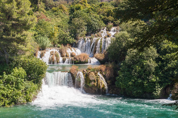 Naklejka premium Waterfall in Krka National Park