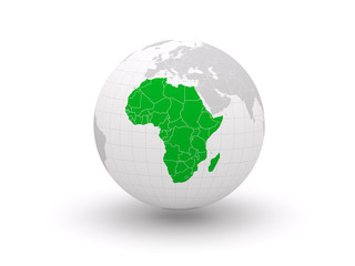 Globe. 3d. African.