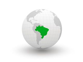 Globe. 3d. Venezuela.