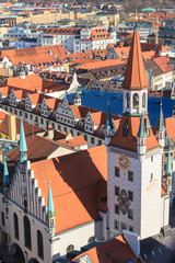 Fototapeta na wymiar Munich, Old Town Hall with Tower, Bavaria, Germany