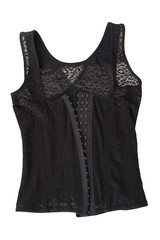 Female Black Lace Bra Isolated on White Background