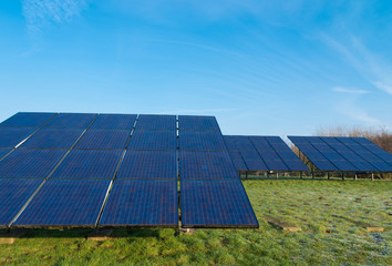 field with solar panels
