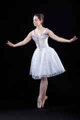 Naklejka premium Lovely dancing ballerina