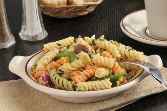 Bowl of Mediterranean Pasta Salad