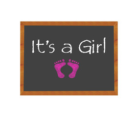 Blackboard to celebrate a girl newborn