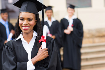 african female graduate at graduation