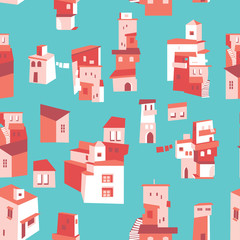 House set Asian city