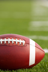 American Football with yard lines Beyond