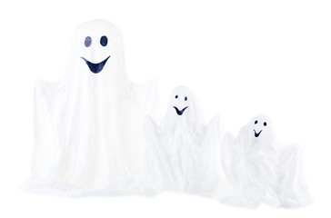 Halloween ghosts, isolated on white