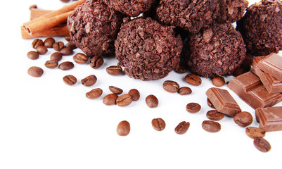 Delicious chocolates close-up