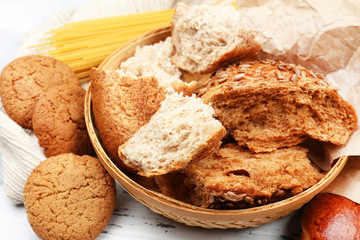 Breaking bread close up