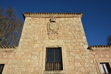 Fototapeta na wymiar Kamień rezydencja z tarczy herbowej, Burgos, Hiszpania