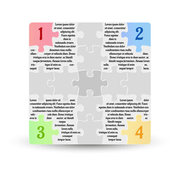 Fototapeta premium infographics - four options with puzzle pieces