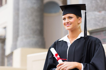 female college student at graduation