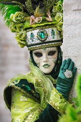 Naklejka premium Carneval mask in Venice - Venetian Costume