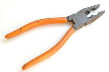 Old gripper on white background