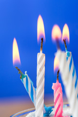 Burning birthday candles