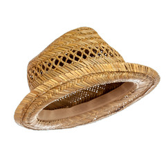 Male straw hat isolated