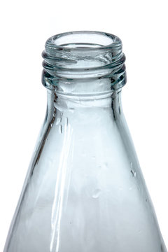 Transparent Bottle Neck Over White