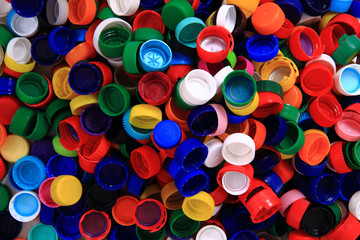 color plastic caps background