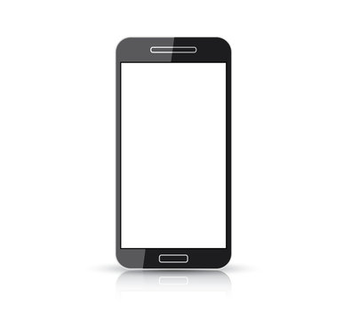 Flat and simplistic black creative smart phone vector