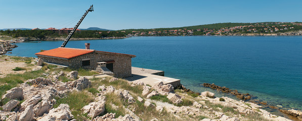 Panorama colour image of Croatia, Kvarner, Krk Island, Silo