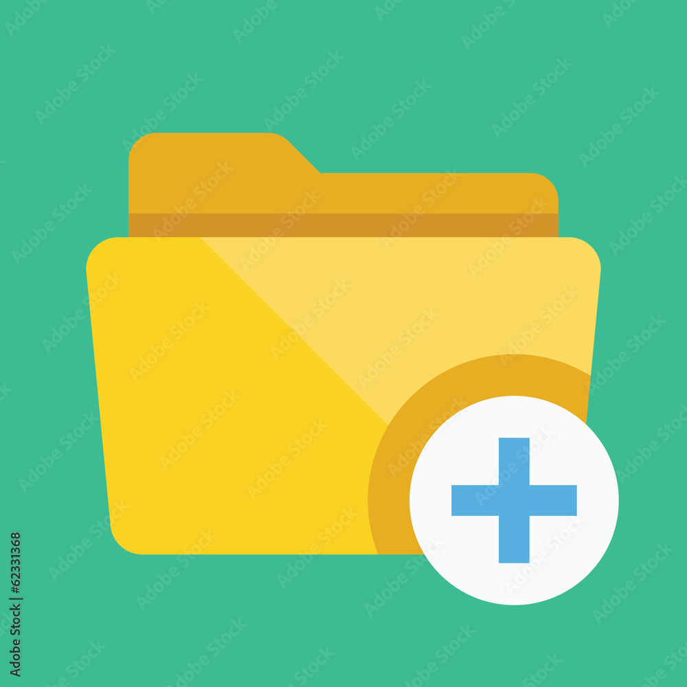 Poster vector add folder icon