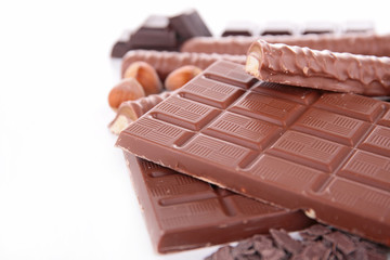 chocolate bar and nuts