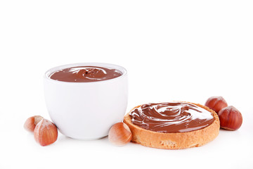 chocolate spread and toast