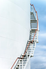 Staircase to big oil tank