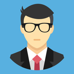 Vector Man in Business Suit Icon