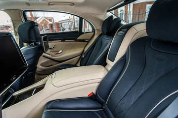 Luxury car interior details
