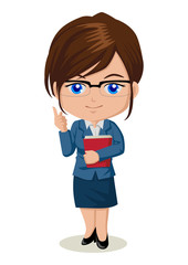 Cute cartoon illustration of a teacher