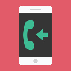 Vector Smartphone Incoming Call Icon