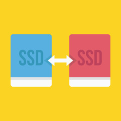 Vector Solid State Drives Data Transfering Icon