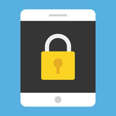 Vector Tablet Lock Screen Icon