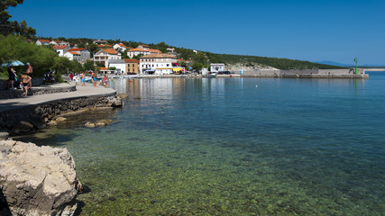 Fototapeta na wymiar Panorama colour image of Croatia, Kvarner, Krk Island, Silo